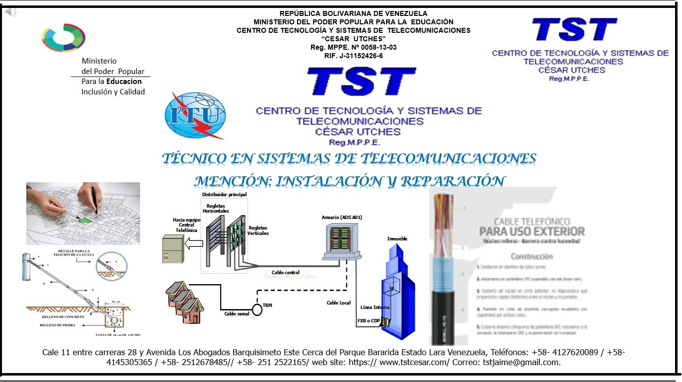 TÉCNICO EN SISTEMAS DE TELECOMUNICACIONES 
MENCIÓN:  INSTALACIÓN Y REPARACIÓN