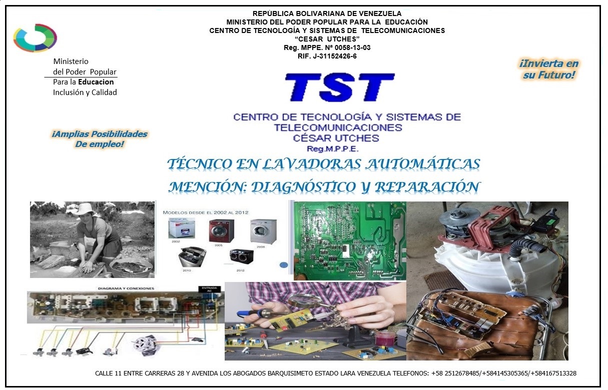 TÉCNICO EN LAVADORAS AUTOMÁTICAS MENCIÓN: DIAGNÓSTICO Y MANTENIMIENTO 
