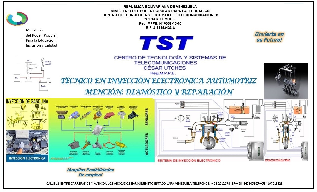 TÉCNICO EN INYECCIÓN ELECTRÓNICA AUTOMOTRIZ MENCIÓN: DIAGNÓSTICO Y MANTENIMIENTO 

